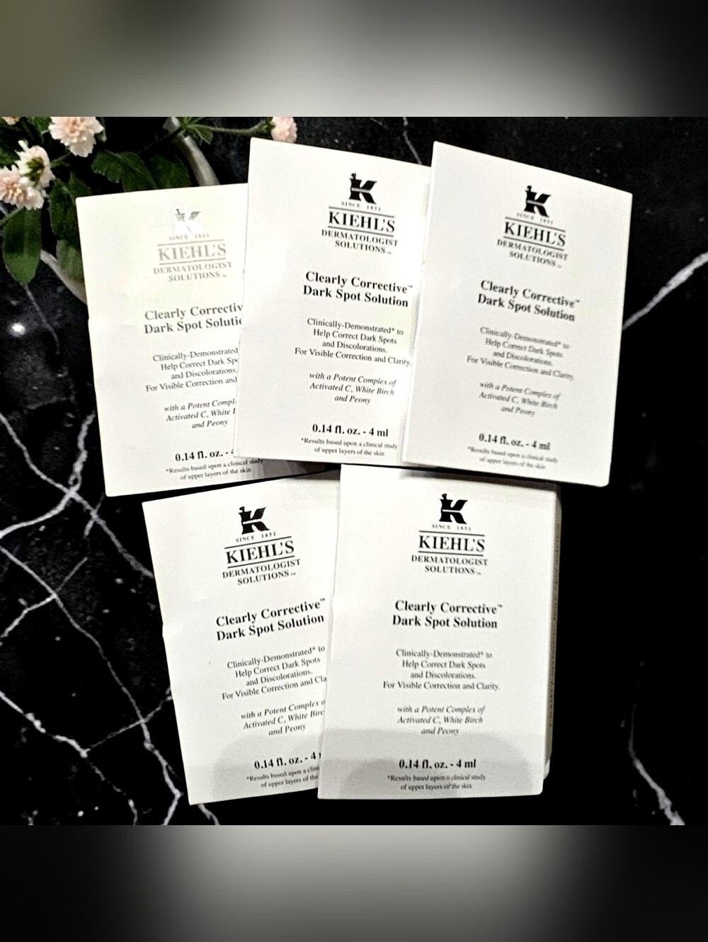 Set of 5 Kiehl's Clearly Corrective Dark Spot Solution Serum 14ml Each